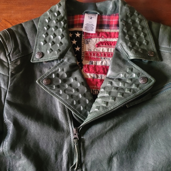 True Religion lambskin moto jacket - Picture 3 of 11